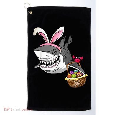 Cool Easter Shark Easter Basket Bunny Ears Happy Easter Golf Towel