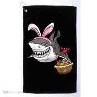 Cool Easter Shark Easter Basket Bunny Ears Happy Easter Golf Towel thumb 0