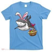 Cool Easter Shark Easter Basket Bunny Ears Happy Easter T-Shirt thumb 0