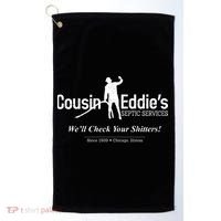 Cousin Eddie's Septic Service We'll Check Your Shitters! Golf Towel thumb 0