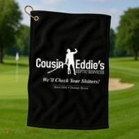 Cousin Eddie's Septic Service We'll Check Your Shitters! Golf Towel thumb 1