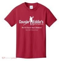 Cousin Eddie's Septic Service We'll Check Your Shitters! Kids T-Shirt thumb 0