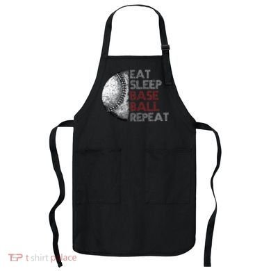 Cute Eat Sleep Baseball Repeat Vintage Apron