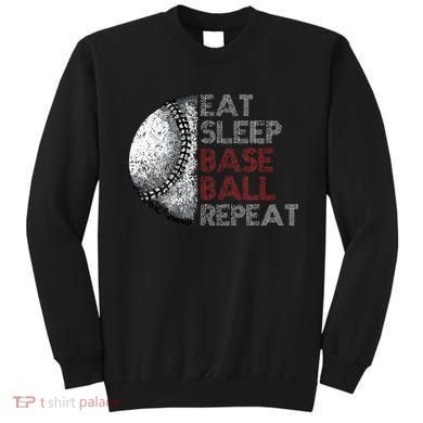 Cute Eat Sleep Baseball Repeat Vintage Sweatshirt