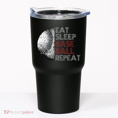 Cute Eat Sleep Baseball Repeat Vintage Tumbler