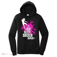 Cute Eat Sleep Soccer Repeat Gift Girls Fútbol Player Graphic Gift Women's Hoodie thumb 0