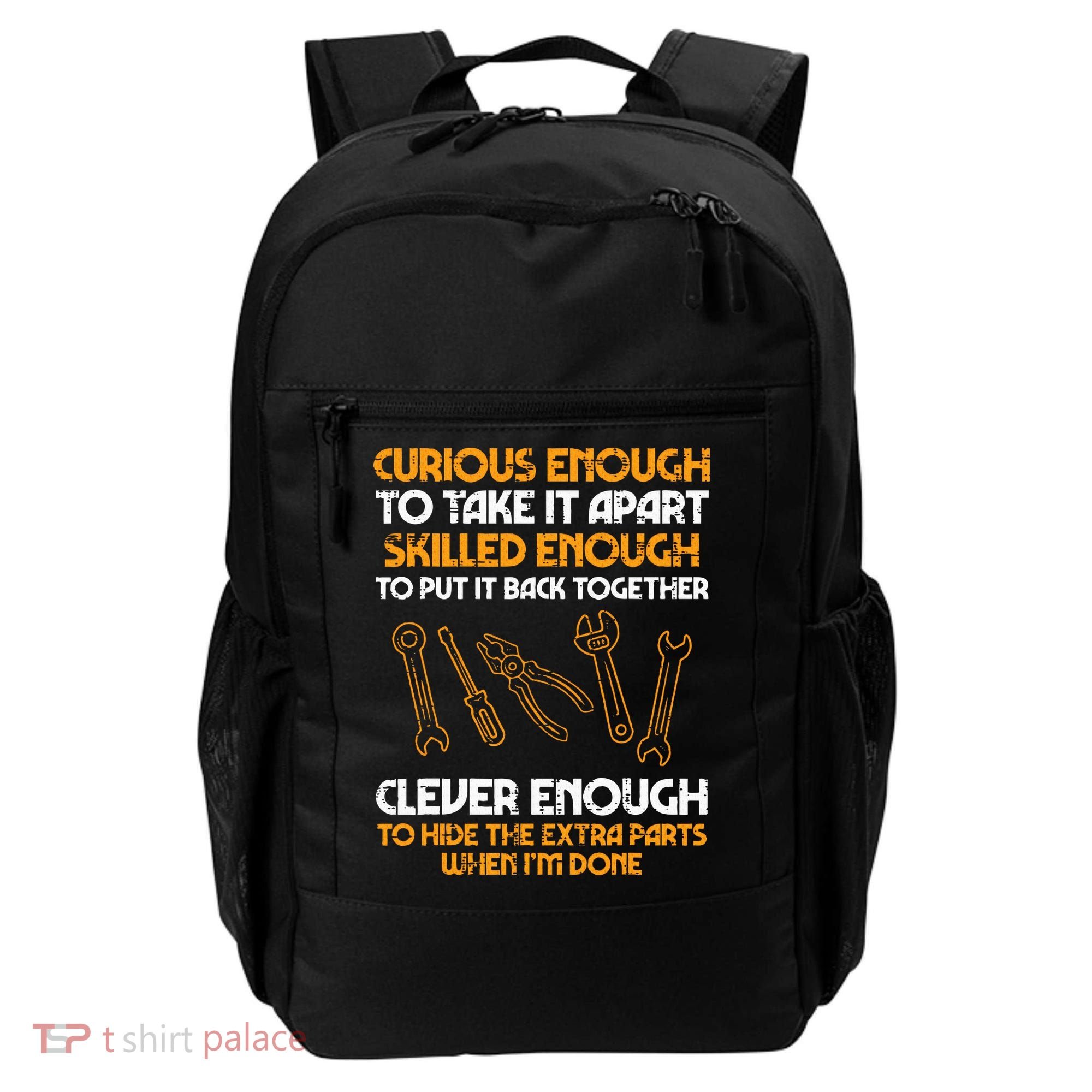 Curious Enough To Take It Apart Car Auto Garage Mechanic Backpack
