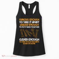 Curious Enough To Take It Apart Car Auto Garage Mechanic Women's Tank Top thumb 0