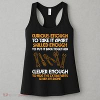 Curious Enough To Take It Apart Car Auto Garage Mechanic Women's Tank Top thumb 3