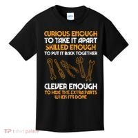 Curious Enough To Take It Apart Car Auto Garage Mechanic Kids T-Shirt thumb 0