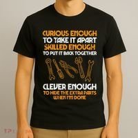 Curious Enough To Take It Apart Car Auto Garage T-Shirt thumb 3