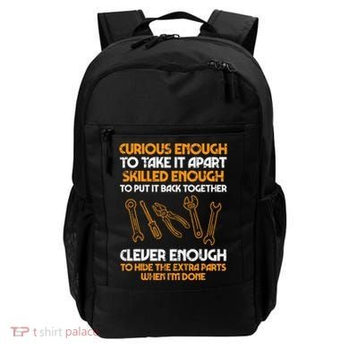 Curious Enough To Take It Apart Car Auto Garage Backpack