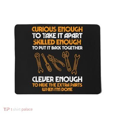 Curious Enough To Take It Apart Car Auto Garage Mousepad