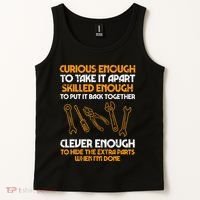 Curious Enough To Take It Apart Car Auto Garage Tank Top thumb 2