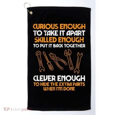 Curious Enough To Take It Apart Car Auto Garage Golf Towel