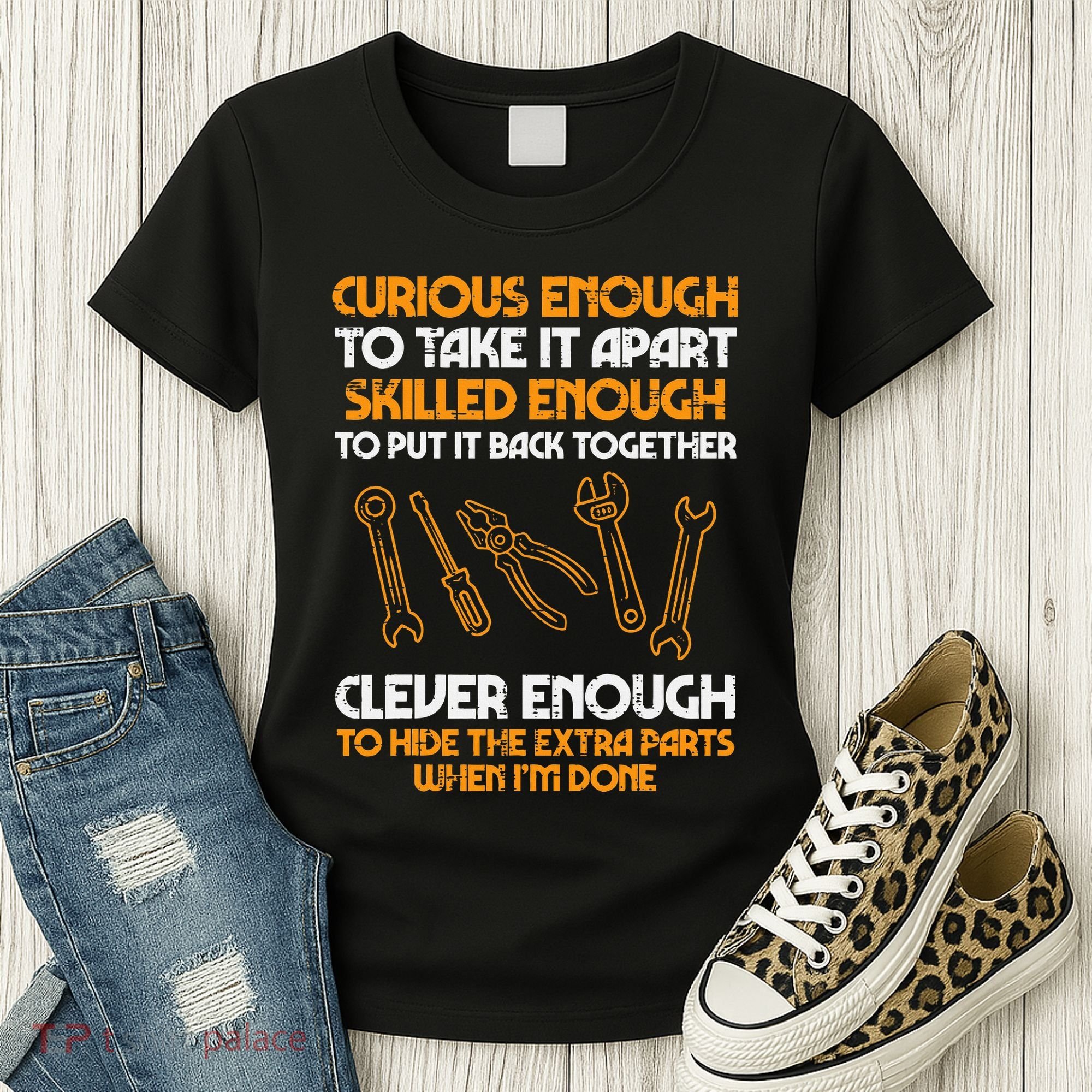 Curious Enough To Take It Apart Car Auto Garage Women's T-Shirt