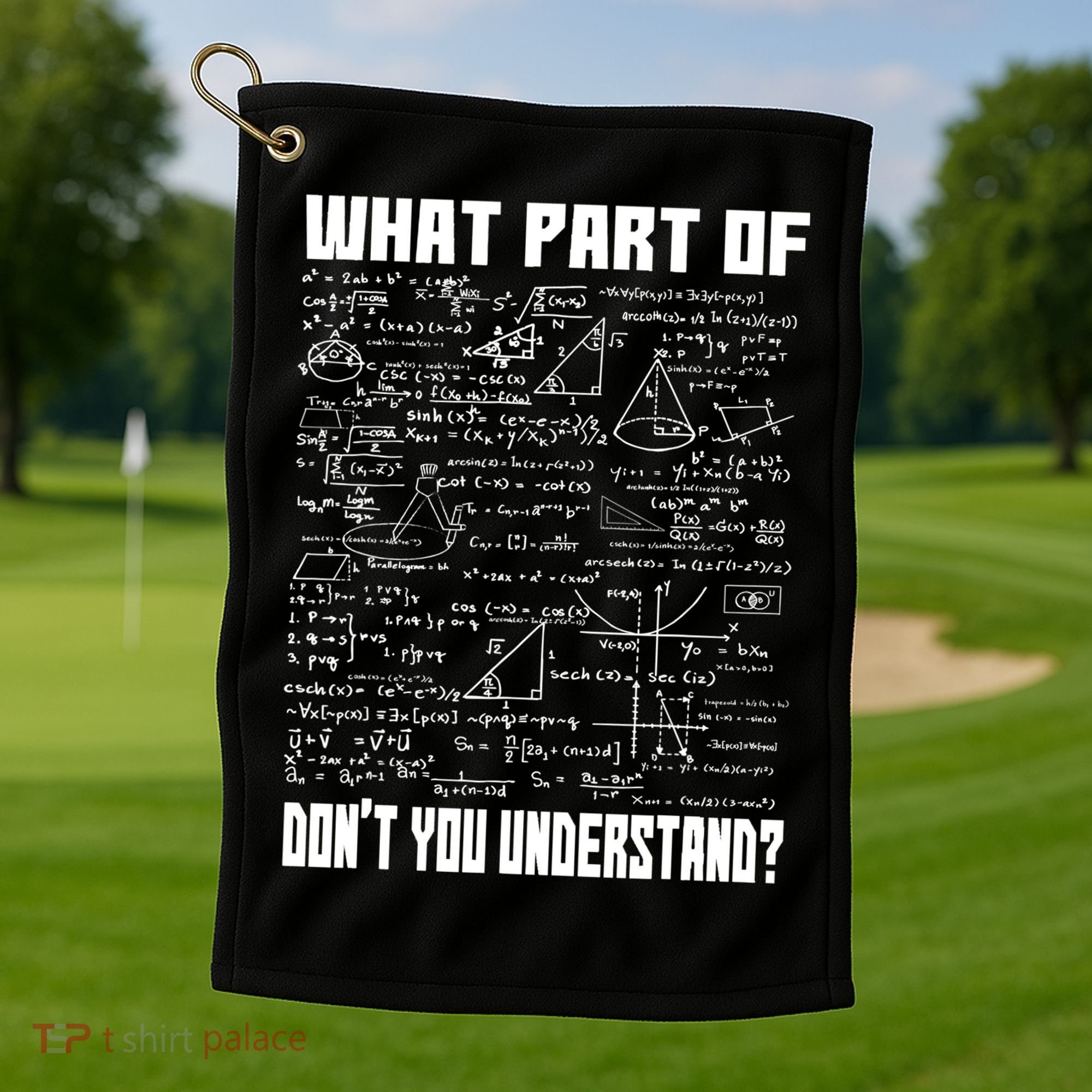 Civil Engineer Gift With An Engineering Funny Motive Golf Towel