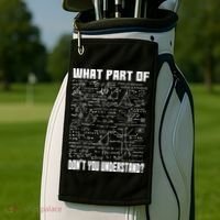 Civil Engineer Gift With An Engineering Funny Motive Golf Towel thumb 2