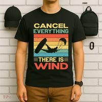 Cancel Everything There Is Wind Kiteboarding Kite Kitesurfer T-Shirt thumb 6