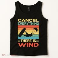 Cancel Everything There Is Wind Kiteboarding Kite Kitesurfer Tank Top thumb 2