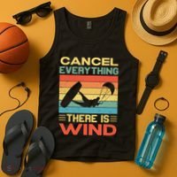Cancel Everything There Is Wind Kiteboarding Kite Kitesurfer Tank Top thumb 4