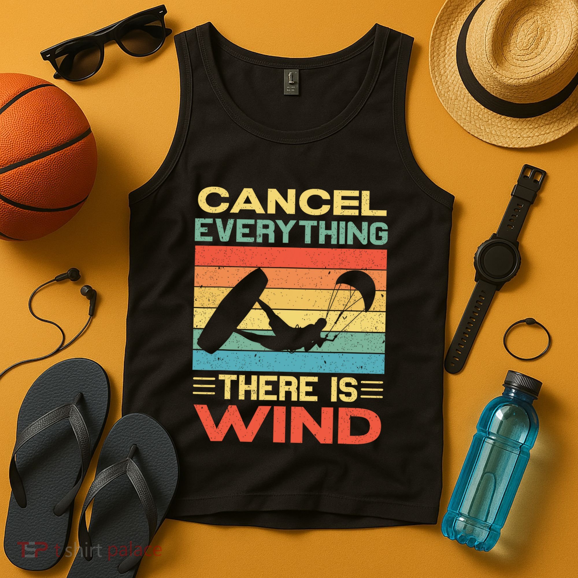 Cancel Everything There Is Wind Kiteboarding Kite Kitesurfer Tank Top