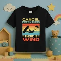 Cancel Everything There Is Wind Kiteboarding Kite Kitesurfer Toddler T-Shirt thumb 3