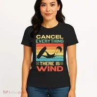 Cancel Everything There Is Wind Kiteboarding Kite Kitesurfer Women's T-Shirt thumb 4