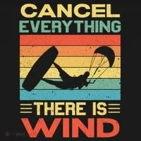 Cancel Everything There Is Wind Kiteboarding Kite Kitesurfer Women's T-Shirt thumb 6