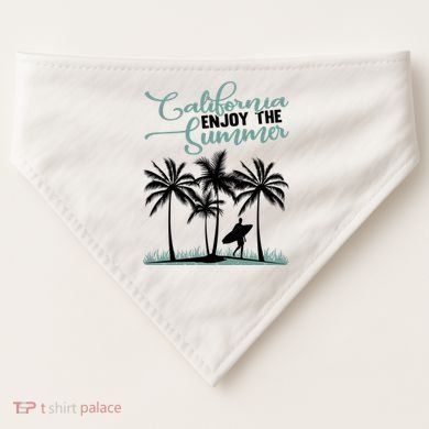 California Enjoy The Summer Surf USA-Made Doggie Bandana