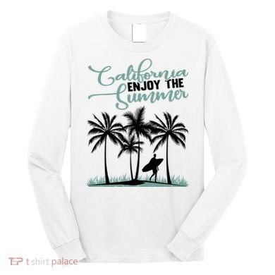 California Enjoy The Summer Surf Long Sleeve Shirt