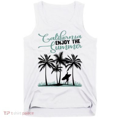 California Enjoy The Summer Surf Tank Top