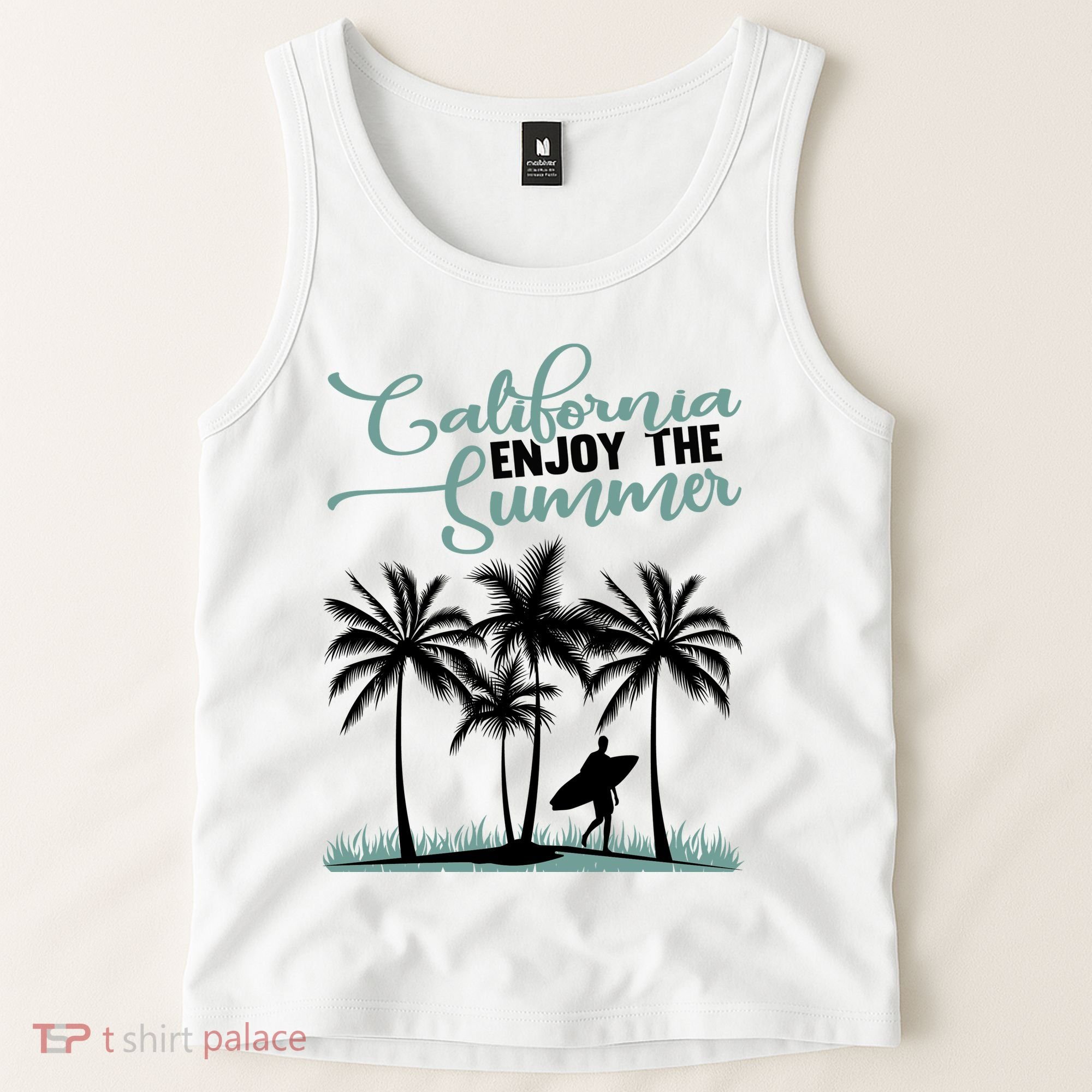 California Enjoy The Summer Surf Tank Top