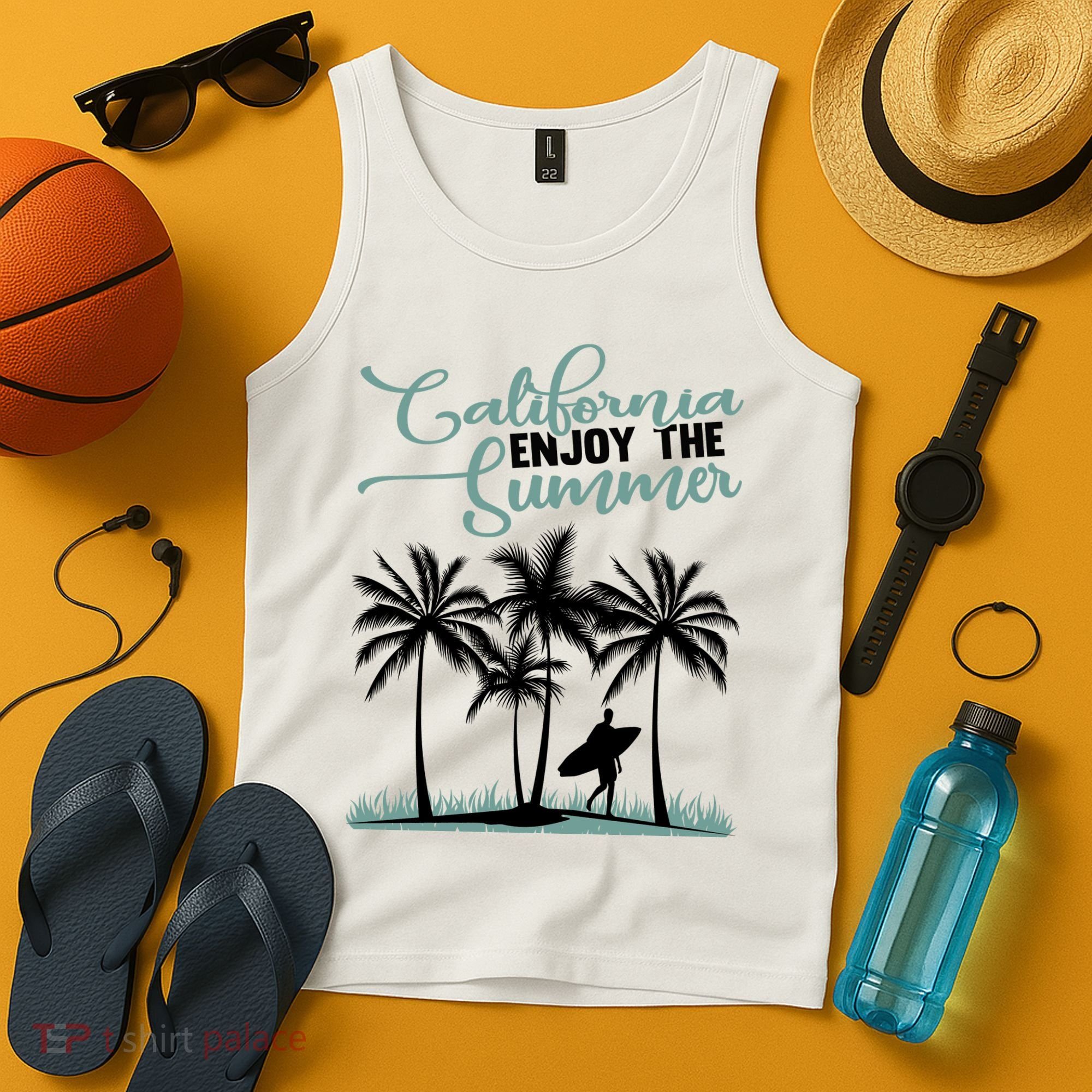 California Enjoy The Summer Surf Tank Top