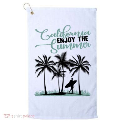California Enjoy The Summer Surf Golf Towel