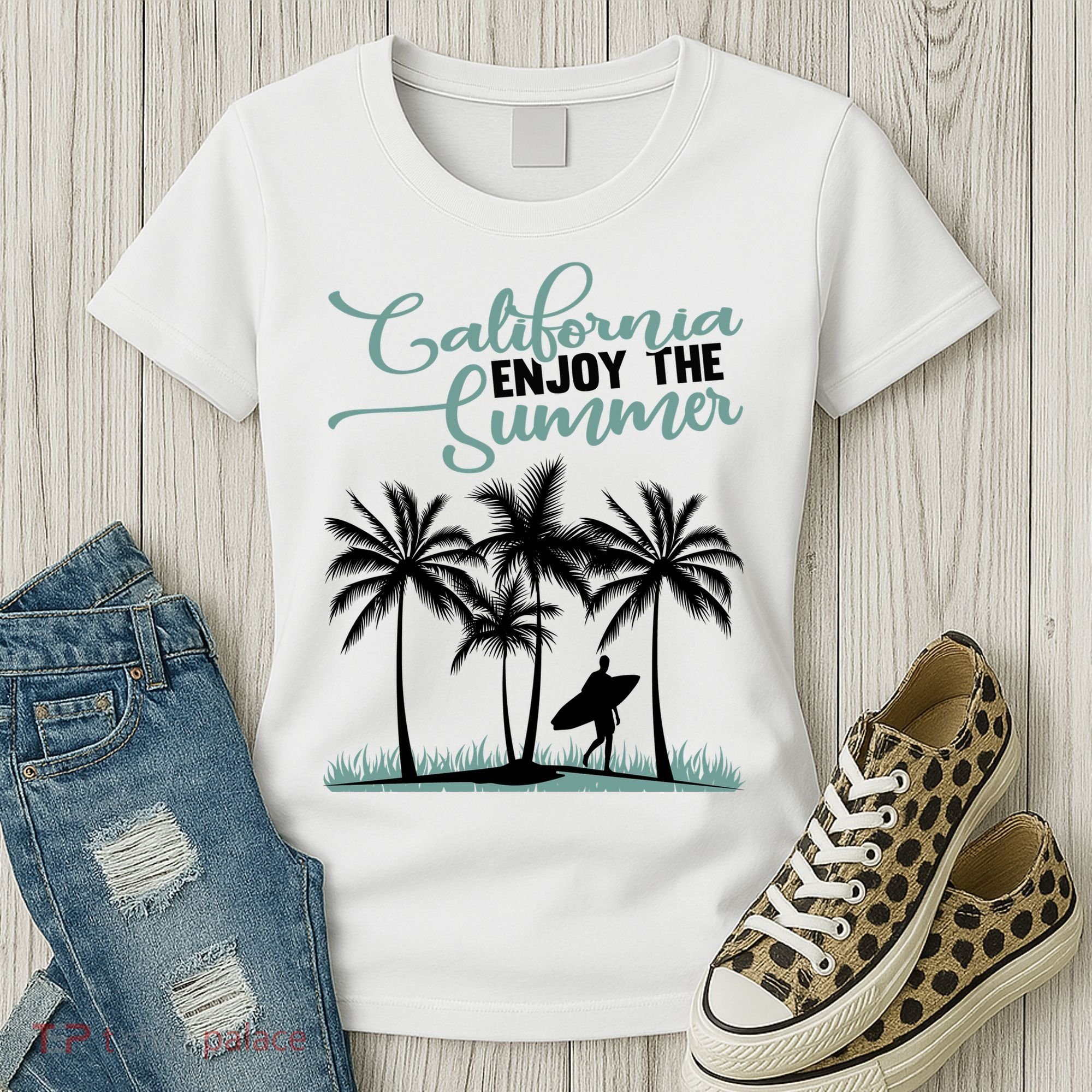 California Enjoy The Summer Surf Women's T-Shirt