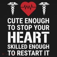 Cute Enough To Stop Your Heart Skilled Medical Doctor Nurse Meaningful Gift Women's Hoodie thumb 2