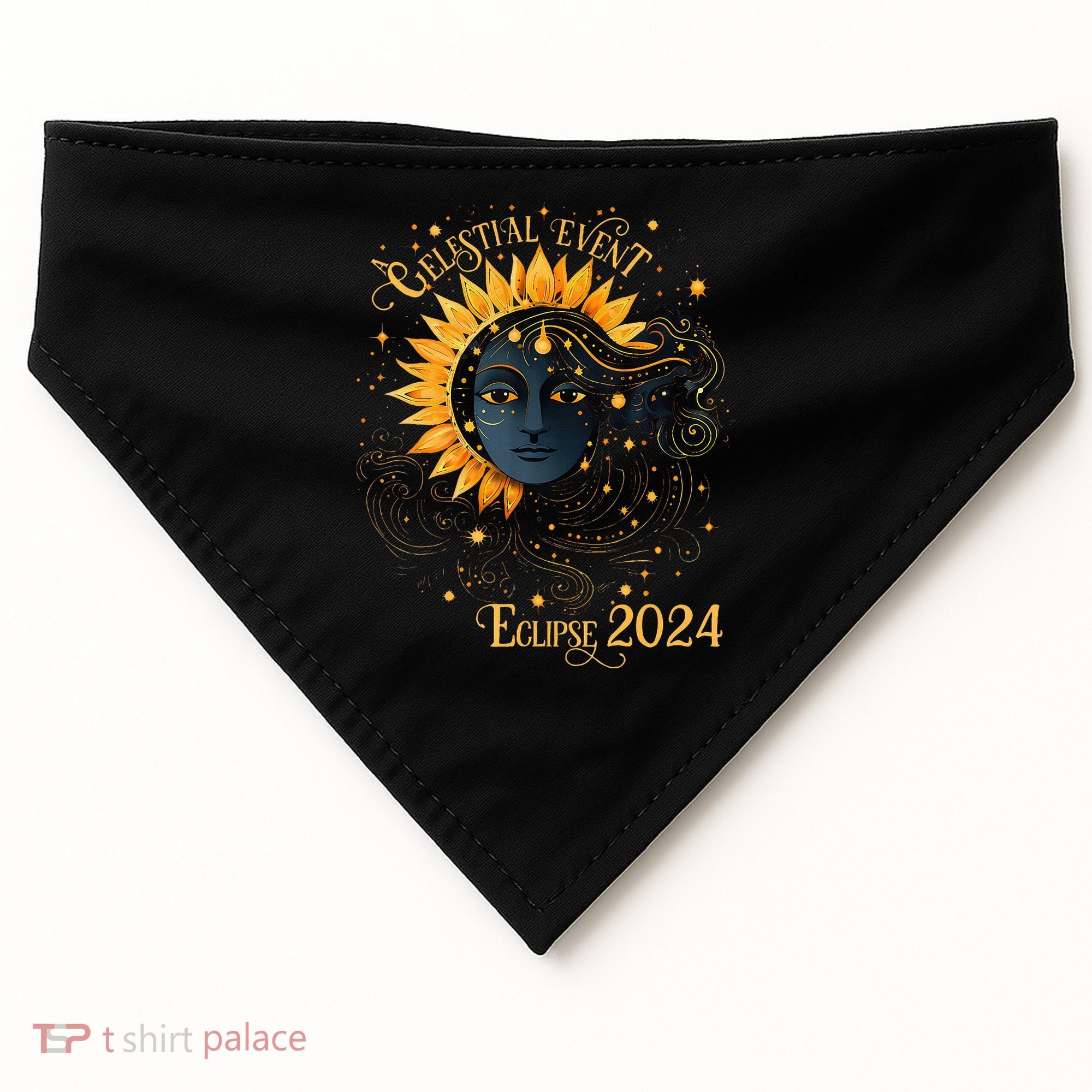 Celestial Event Total Solar Eclipse USA-Made Doggie Bandana