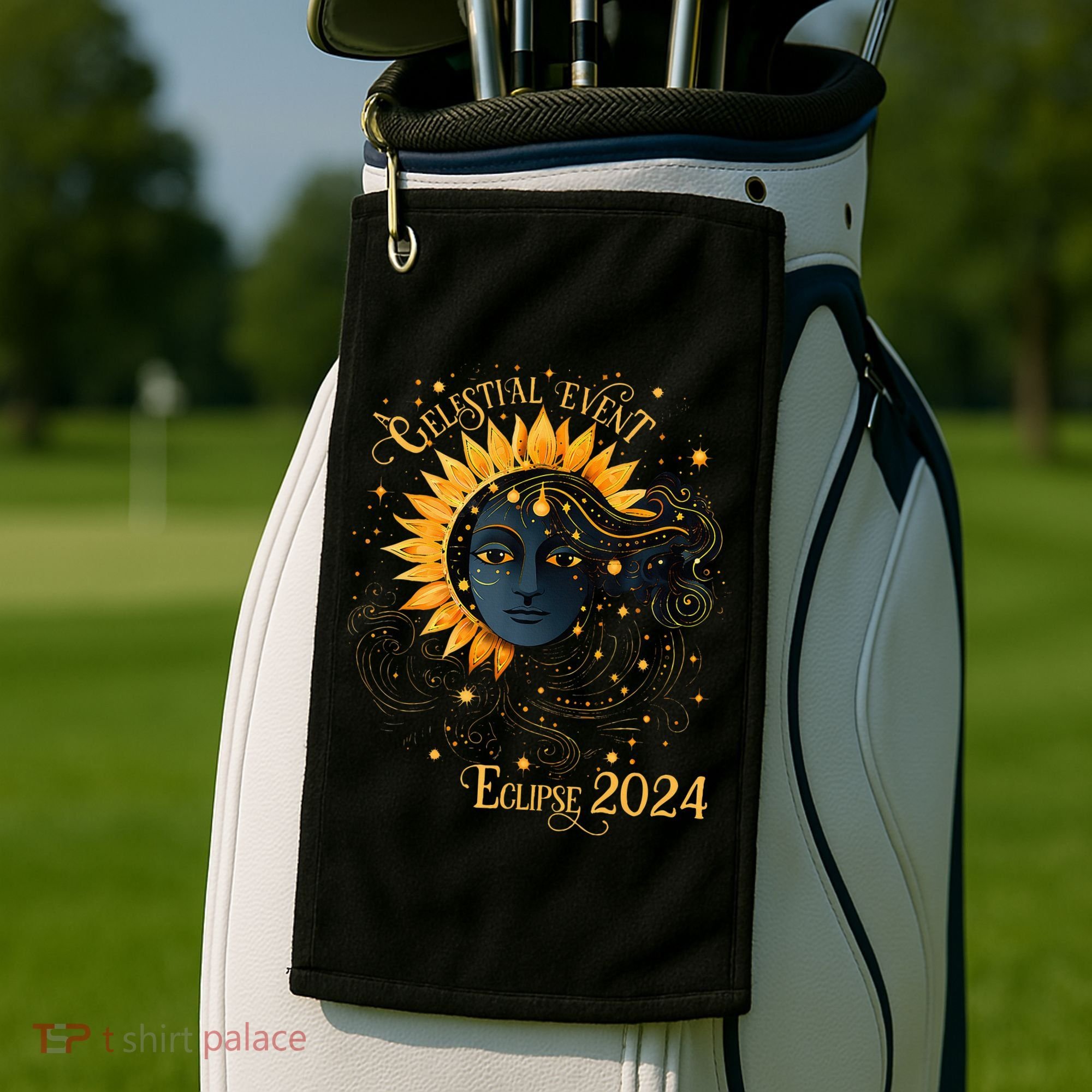 Celestial Event Total Solar Eclipse Golf Towel