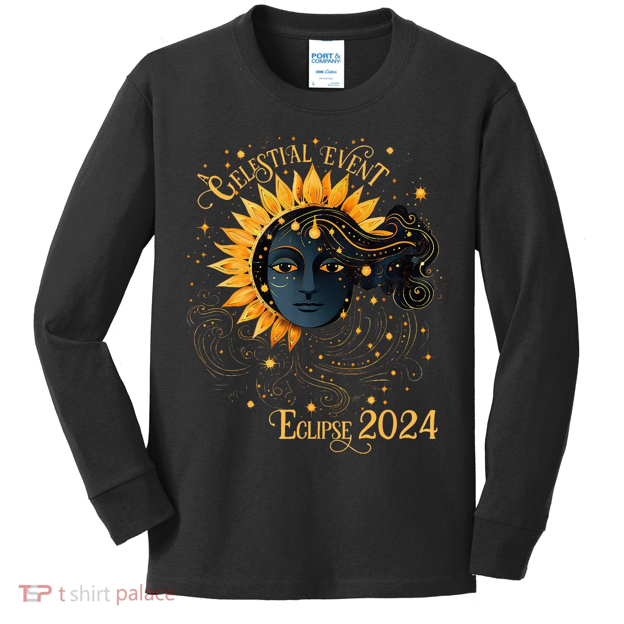 Celestial Event Total Solar Eclipse Kids Long Sleeve Shirt