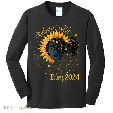 Celestial Event Total Solar Eclipse Kids Long Sleeve Shirt