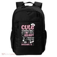 Cute Enough To Stop Your Heart Skilled Enough To Restart It Backpack thumb 0