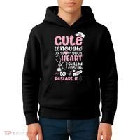 Cute Enough To Stop Your Heart Skilled Enough To Restart It Kids Hoodie thumb 4