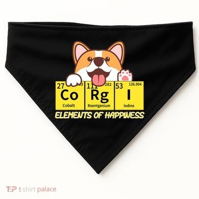 Corgi Elements Tab Of Happiness Funny For Corgi Mom And Dad USA-Made Doggie Bandana