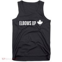 Canadian Elbows Up 2025 Canada Reacts Tank Top thumb 0