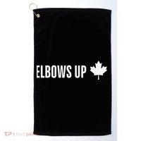 Canadian Elbows Up 2025 Canada Reacts Golf Towel thumb 0