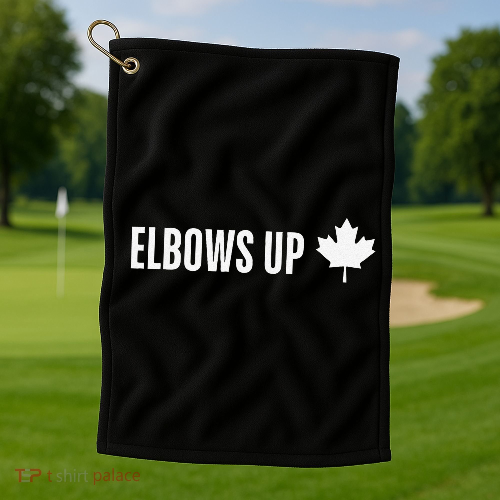 Canadian Elbows Up 2025 Canada Reacts Golf Towel