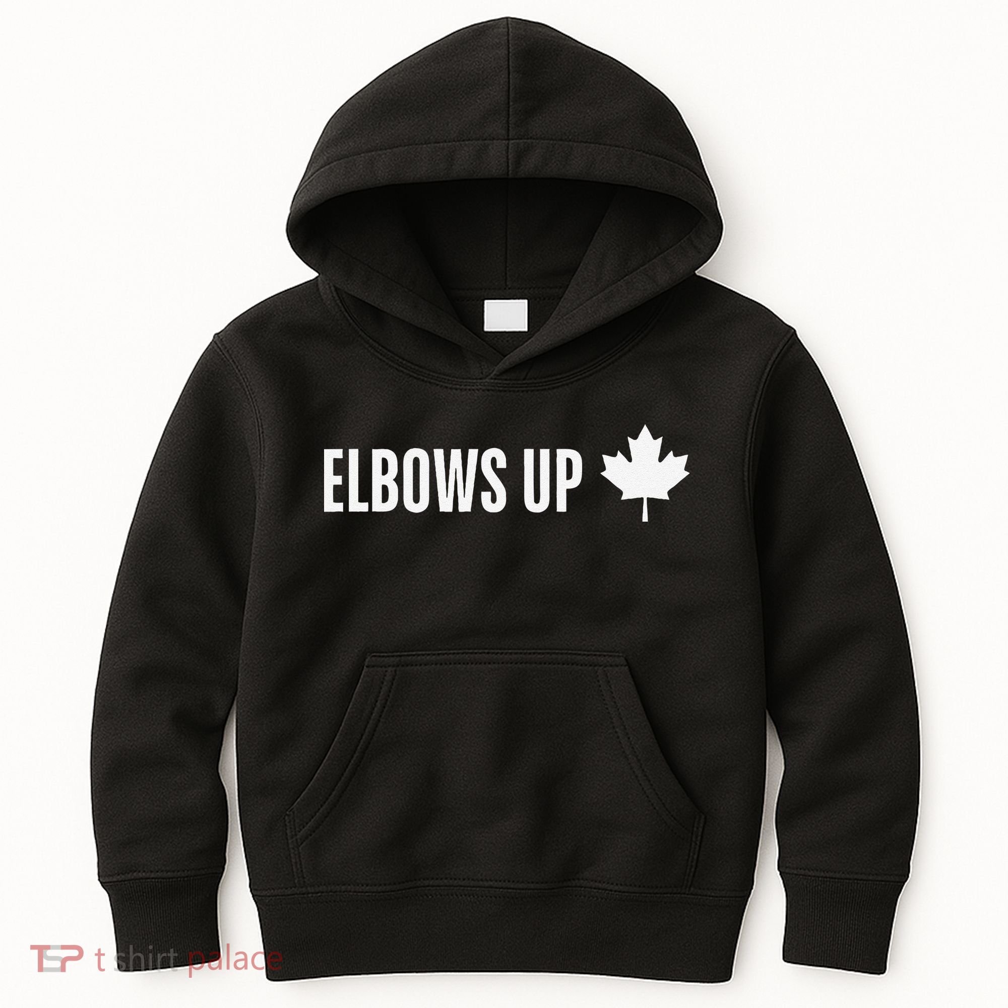 Canadian Elbows Up 2025 Canada Reacts Kids Hoodie