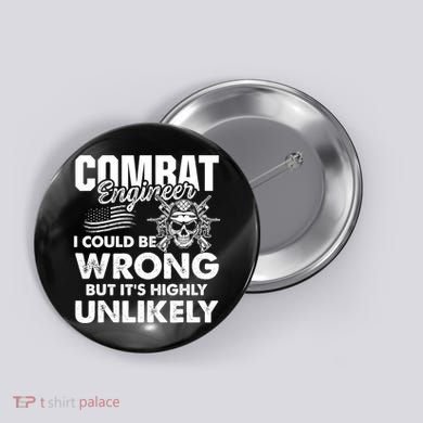 Combat Engineer Usa Military Sapper Button
