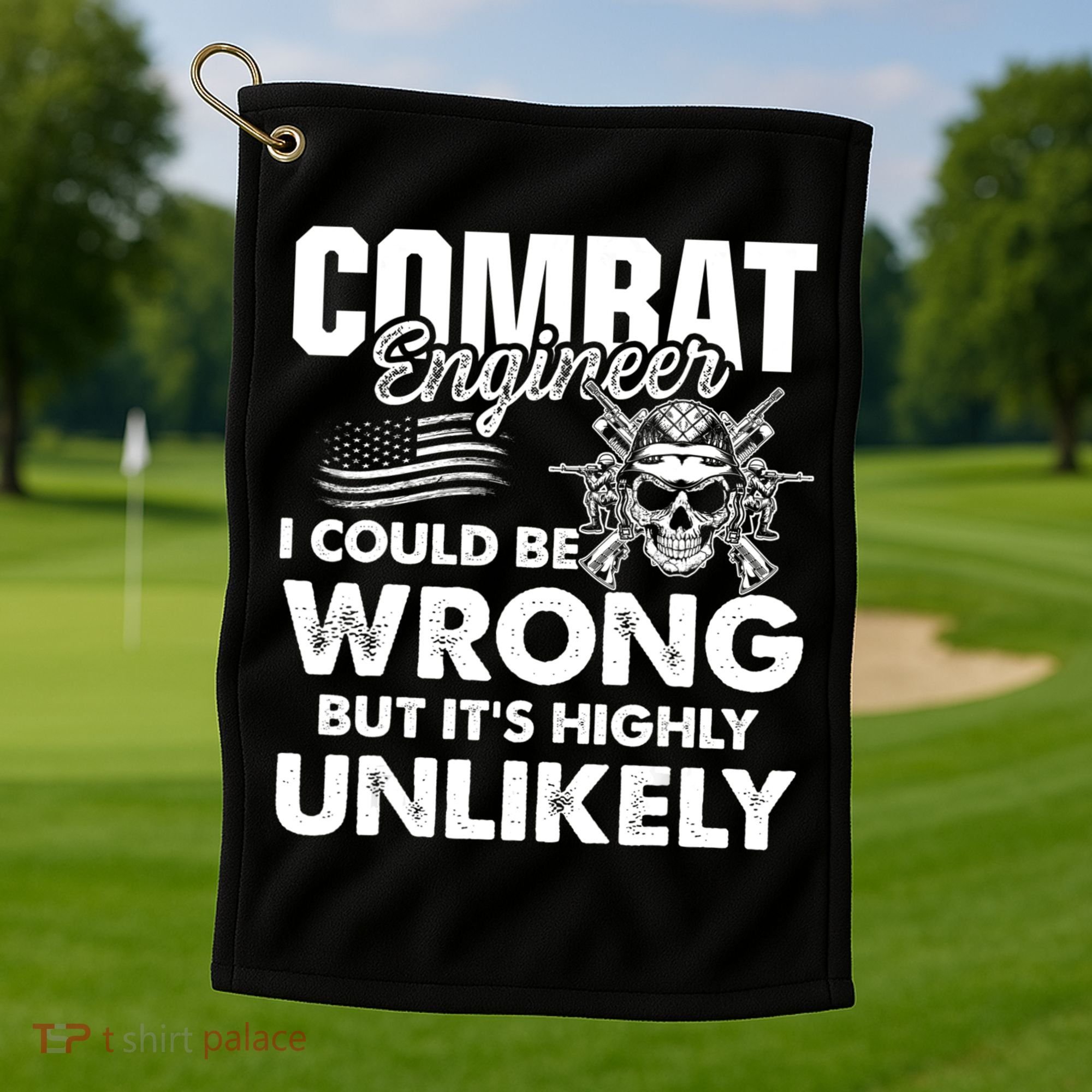 Combat Engineer Usa Military Sapper Golf Towel